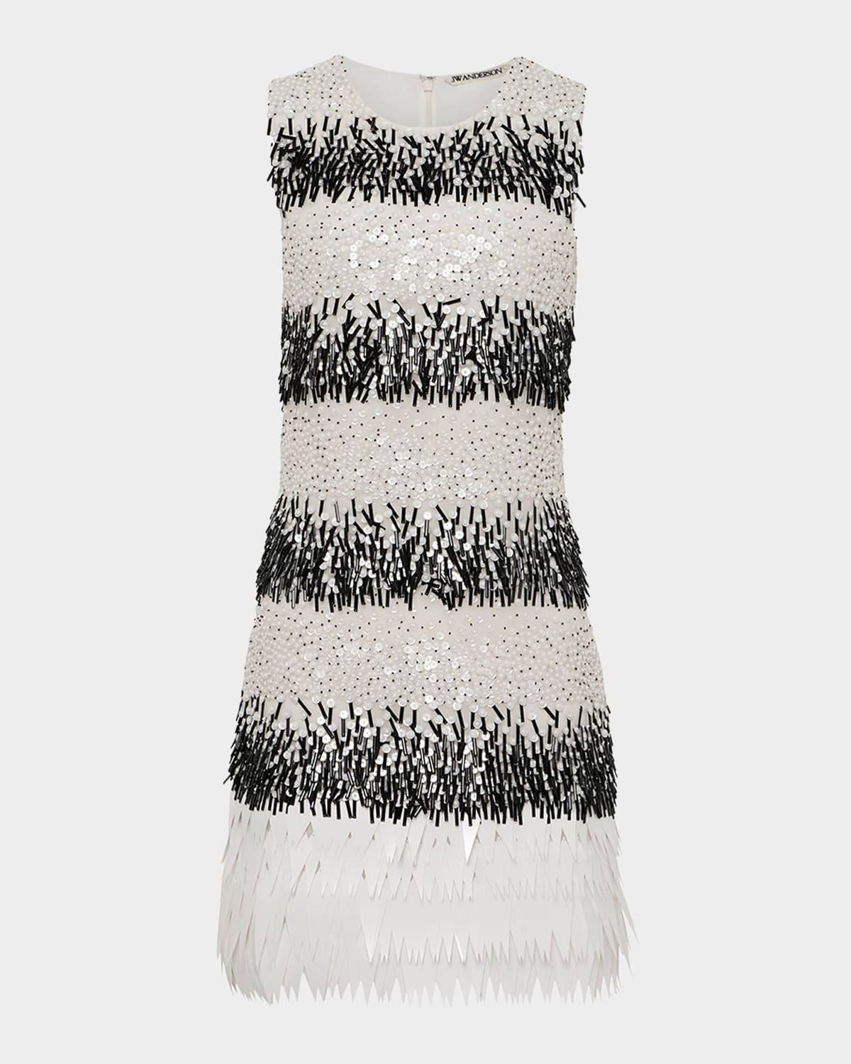 JW Anderson Stripe Embellished Sleeveless Mini Dress