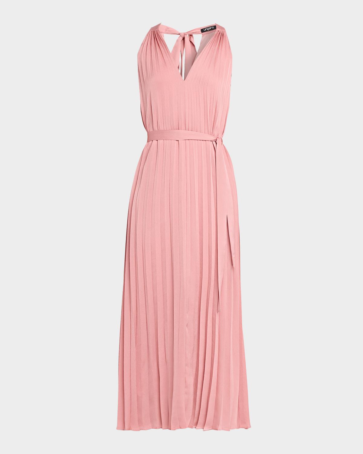 Ungaro Susan Sleeveless Pleated Midi Dress