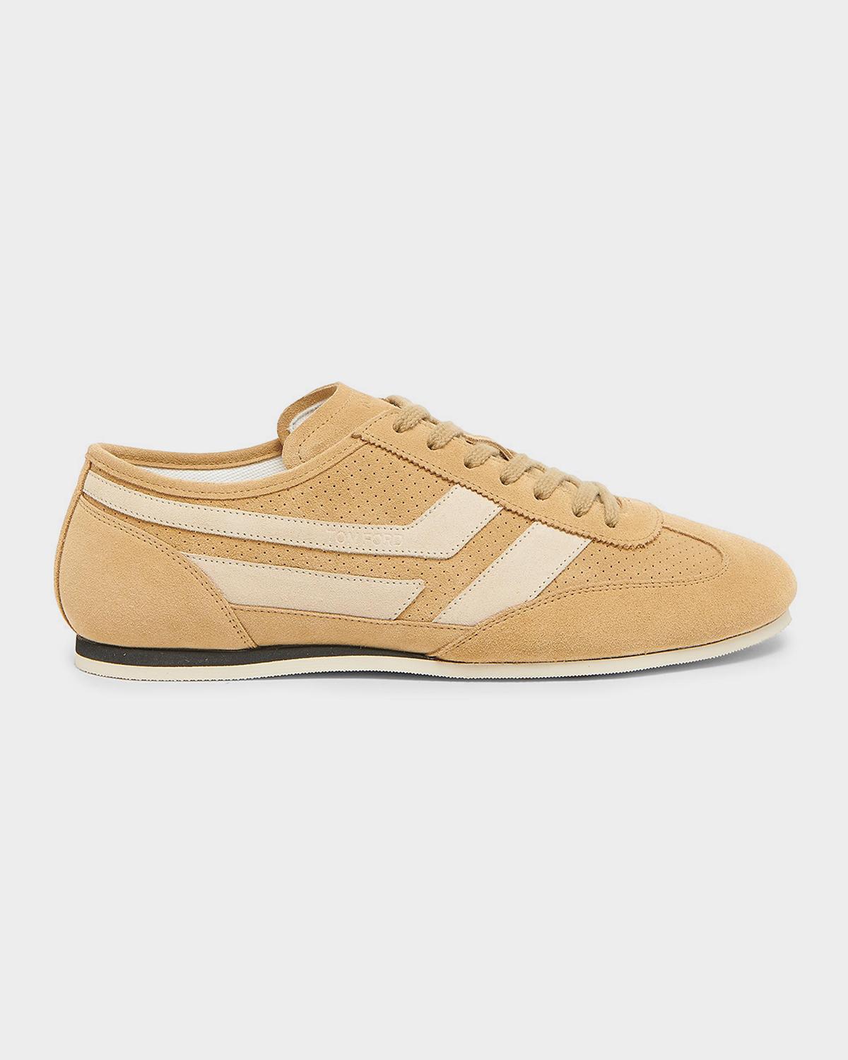 TOM FORD Men's Brook Suede Low-Top Sneakers
