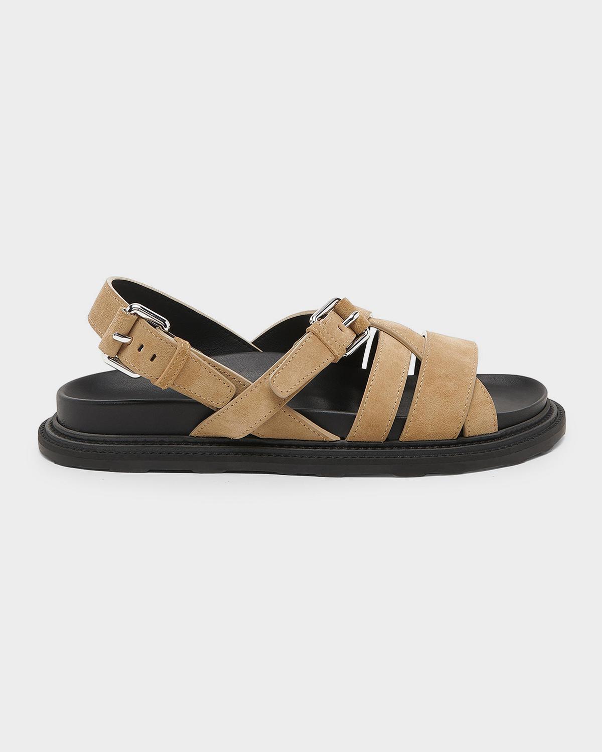 Moschino Men's M Suede & Leather Sandals