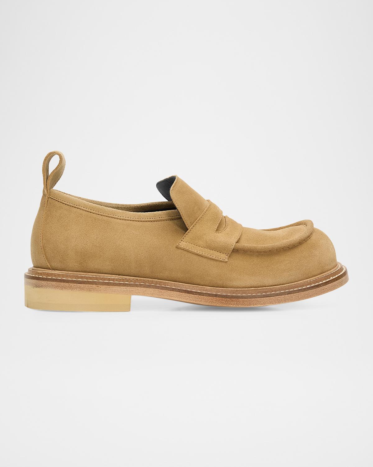 Moschino Men's Suede Penny Loafers