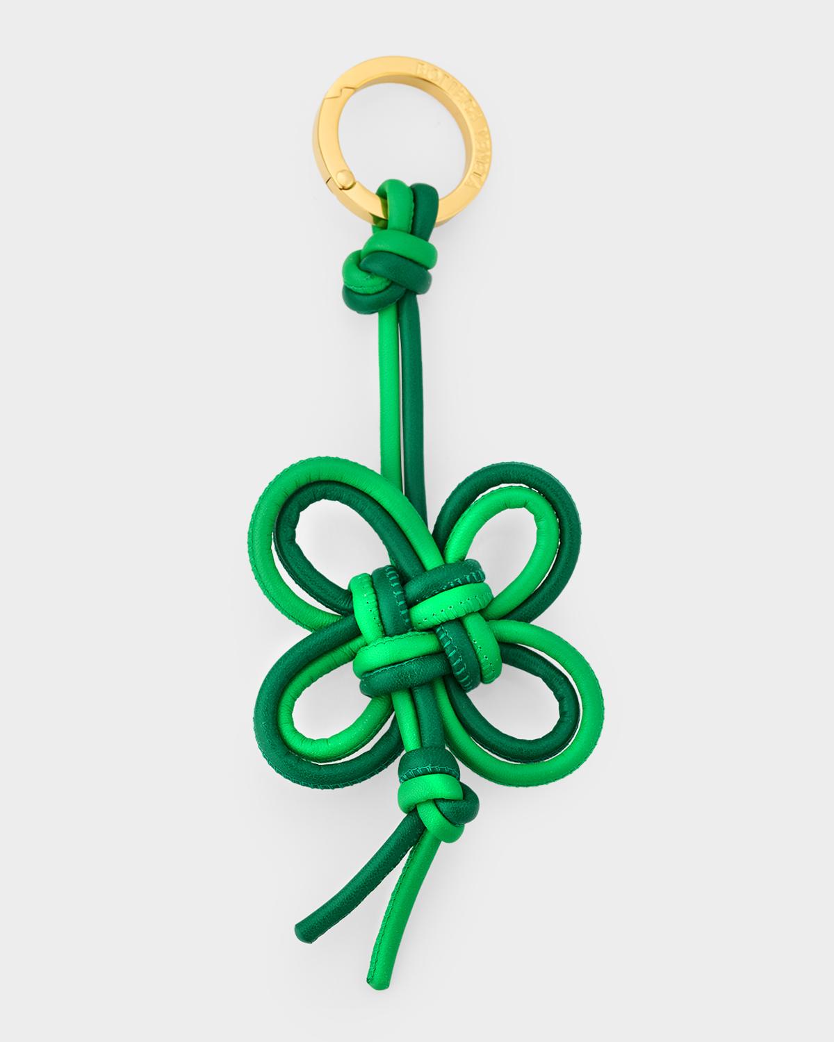 Bottega Veneta Four-Leaf Clover Nappa Leather Bag Charm