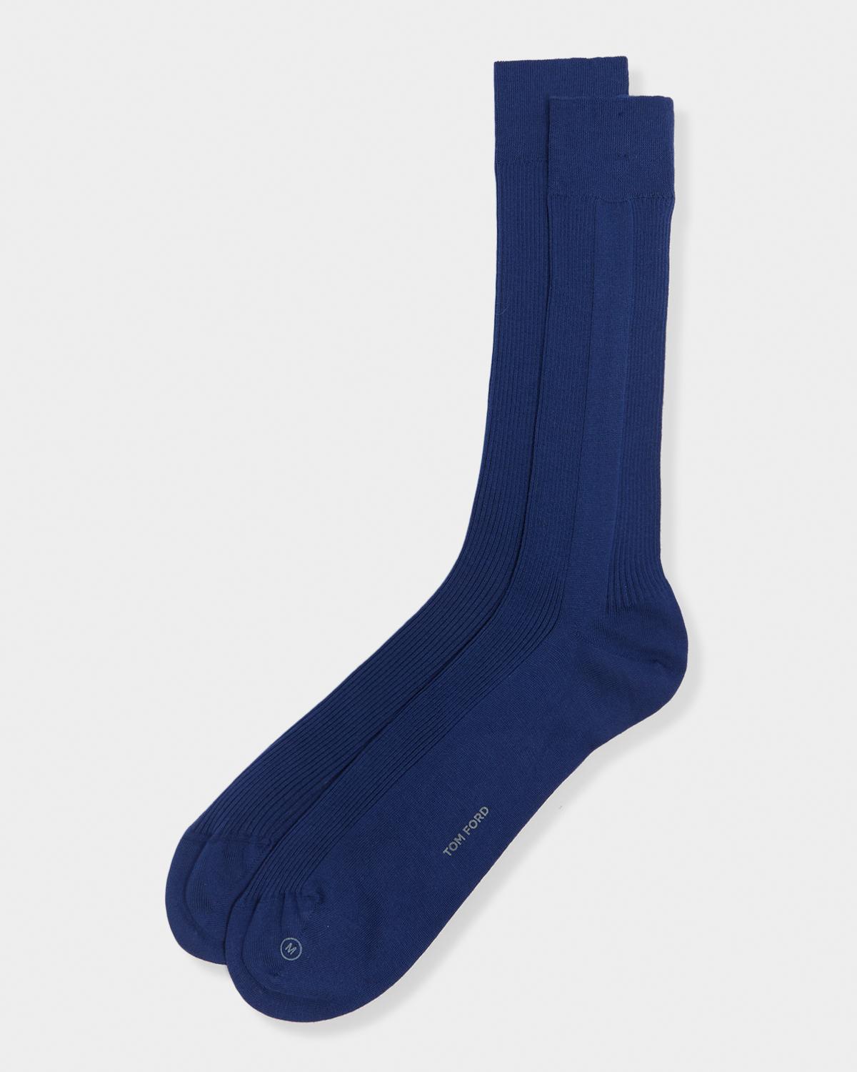 TOM FORD Men's Ribbed Cotton Crew Socks