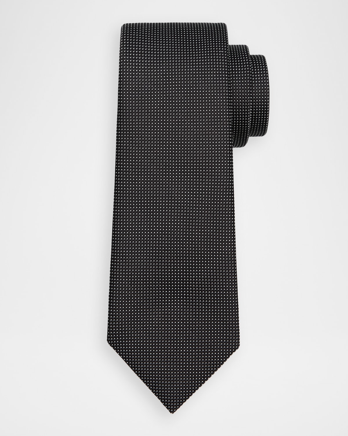 TOM FORD Men 's Micro-Texture Polka Dot Silk Tie