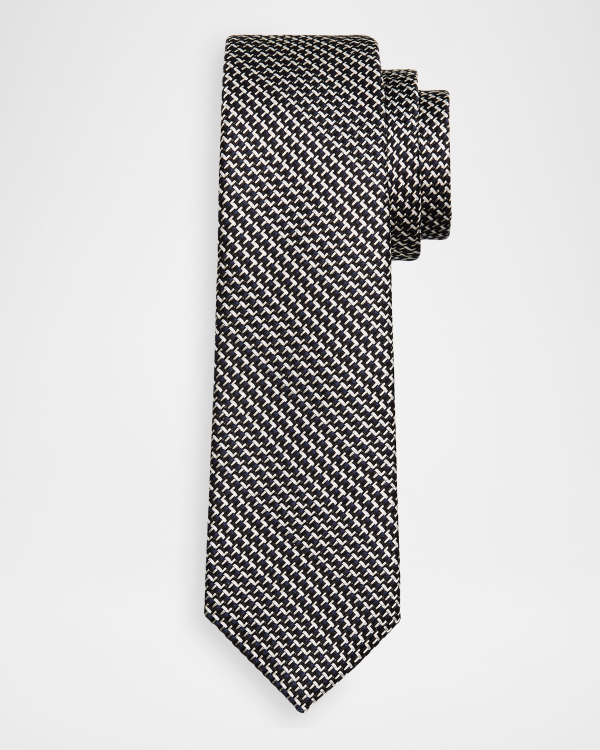 TOM FORD Men 's Tricolor Woven Silk Tie