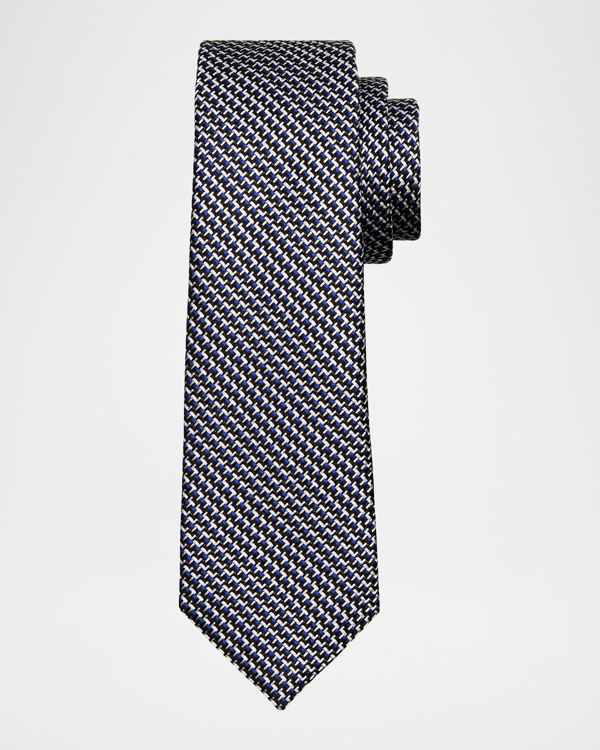TOM FORD Men 's Tricolor Woven Silk Tie | Thumbnail 4 TOM FORD Men 's Tricolor Woven Silk Tie | Thumbnail 4