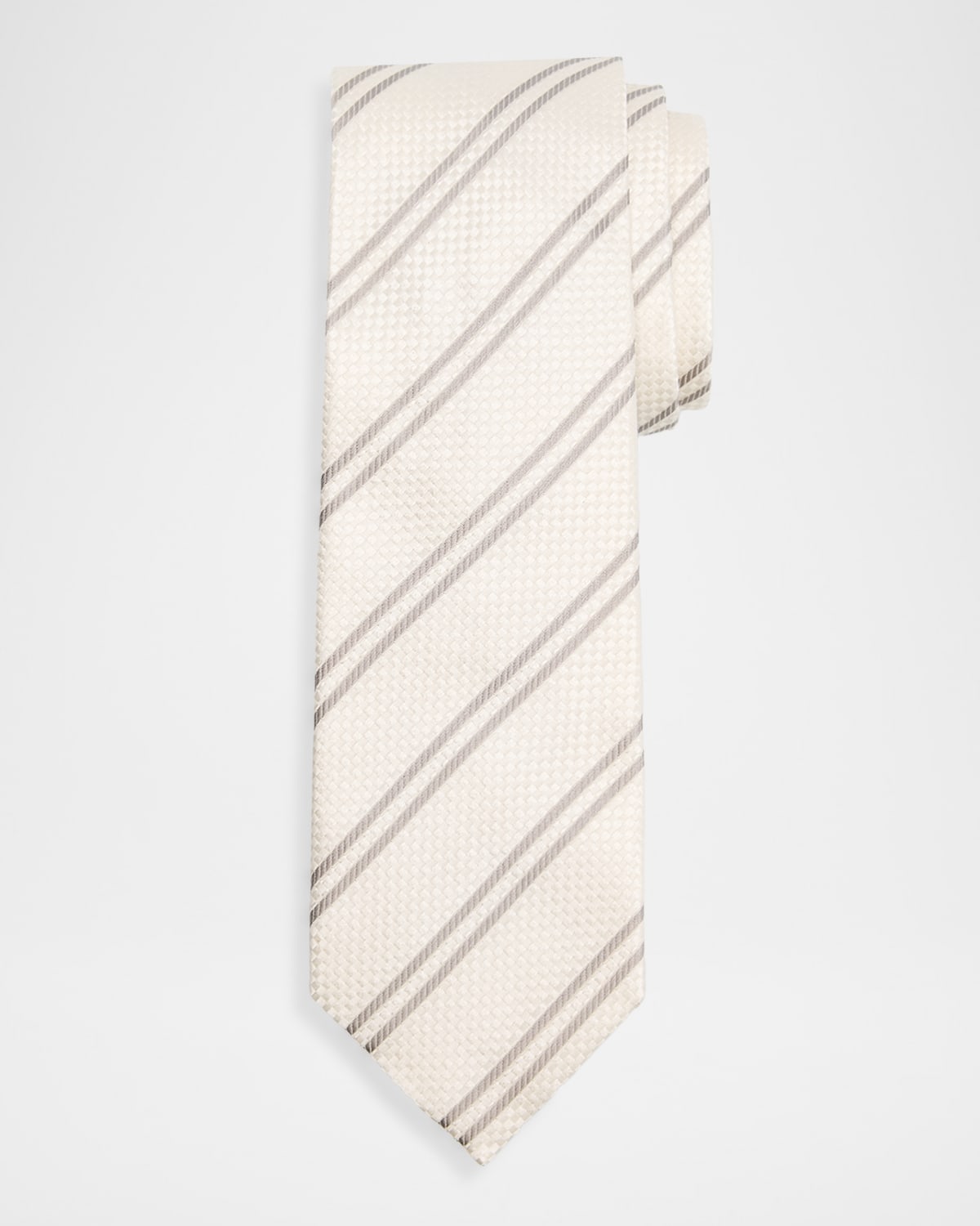 TOM FORD Men 's Woven Diagonal-Stripe Silk Tie