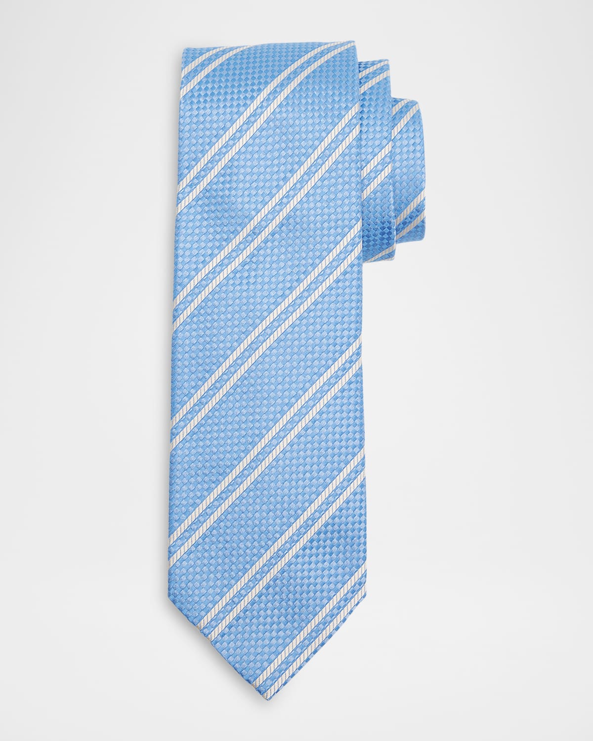 TOM FORD Men 's Woven Diagonal-Stripe Silk Tie | Thumbnail 4