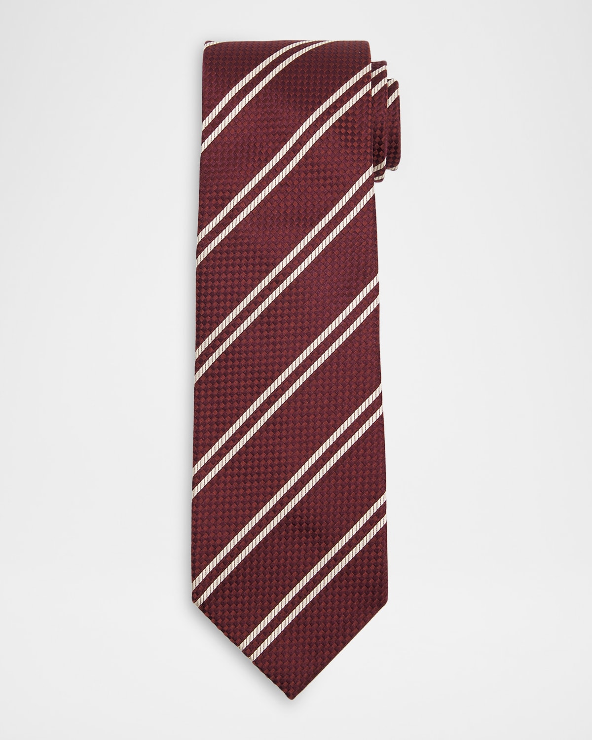 TOM FORD Men 's Woven Diagonal-Stripe Silk Tie