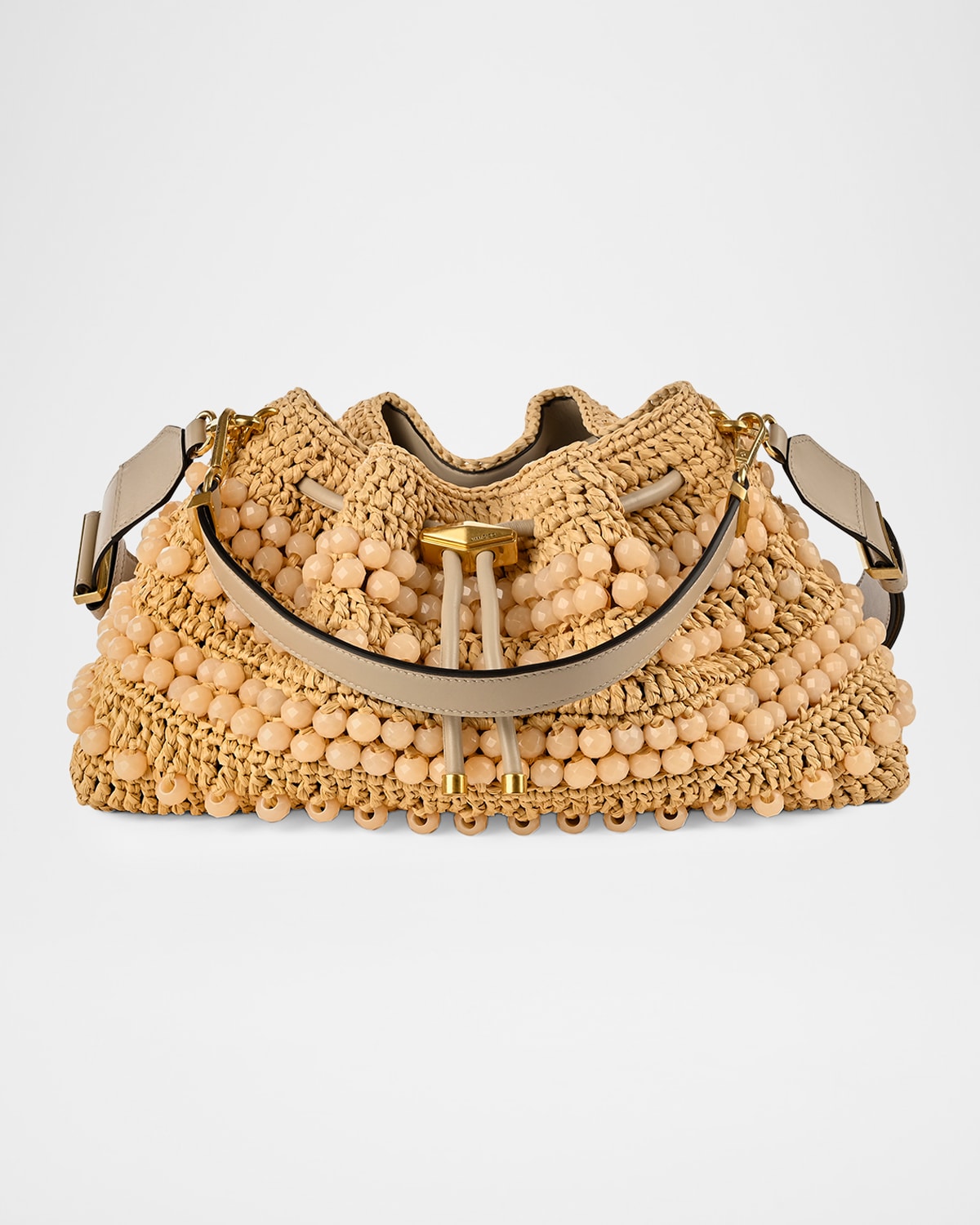 Jimmy Choo Riviera Bon Bon Beaded Raffia Shoulder Bag | Thumbnail 4
