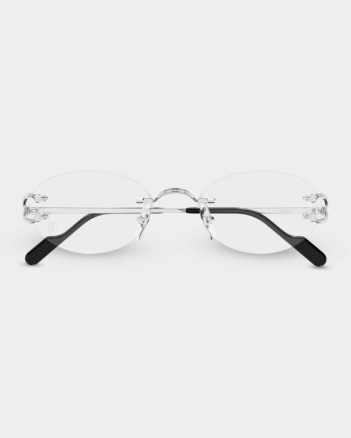 Cartier Men's CT0621O-002 Metal Oval Eyeglasses