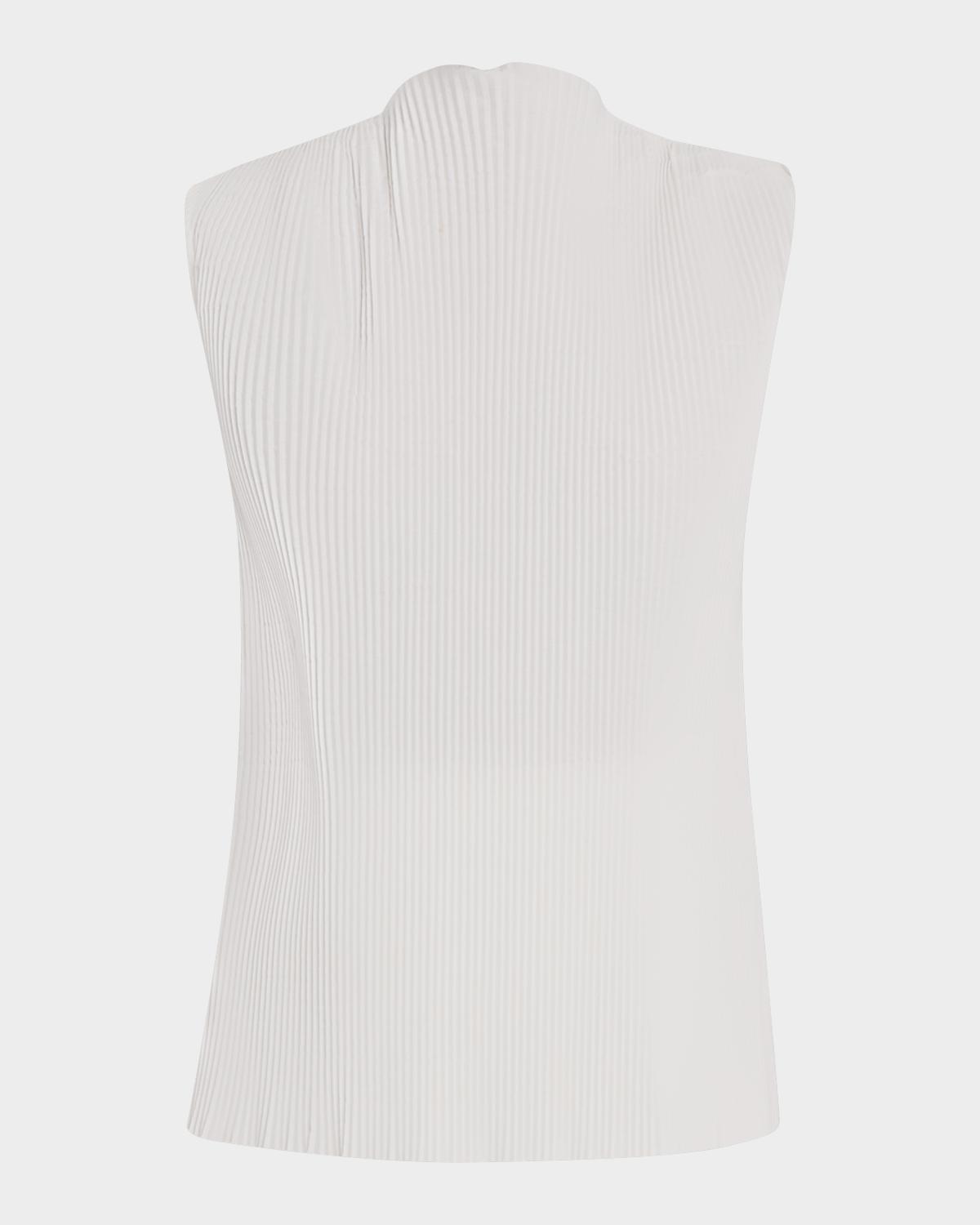 Co Plisse Cap-Sleeve Top
