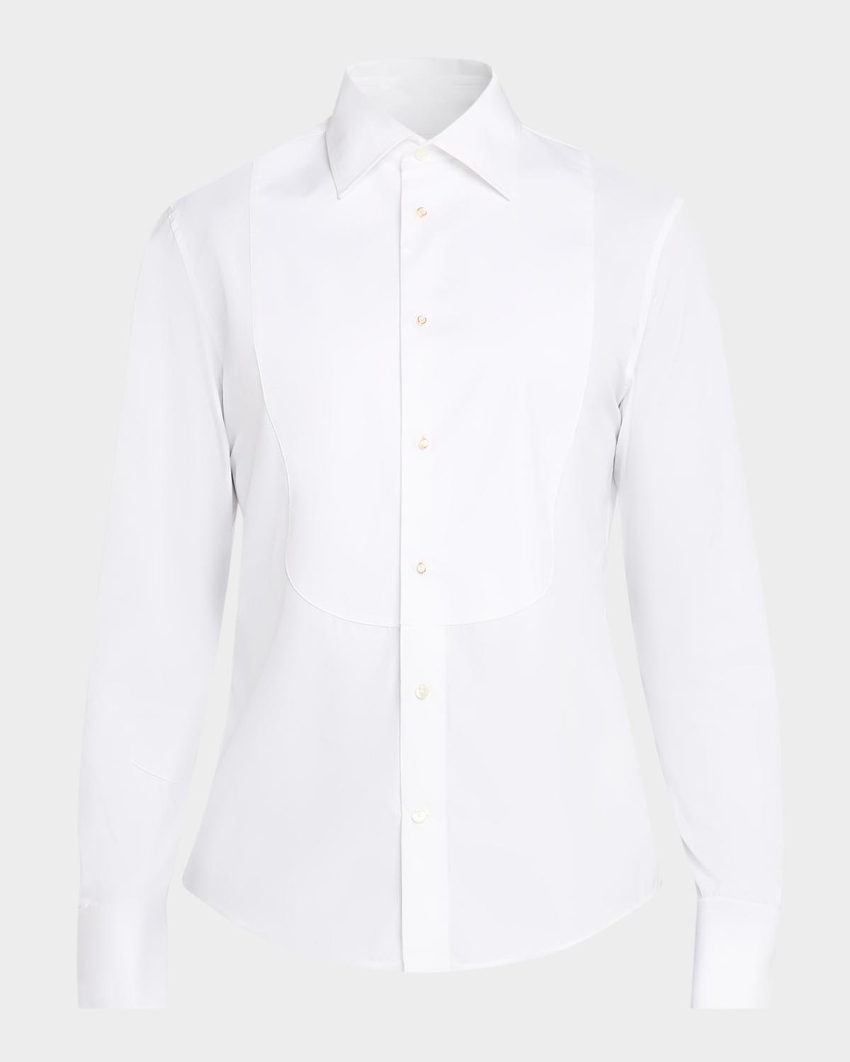 Burberry Men's Slim Fit Cotton Bib-Front Tuxedo Shirt