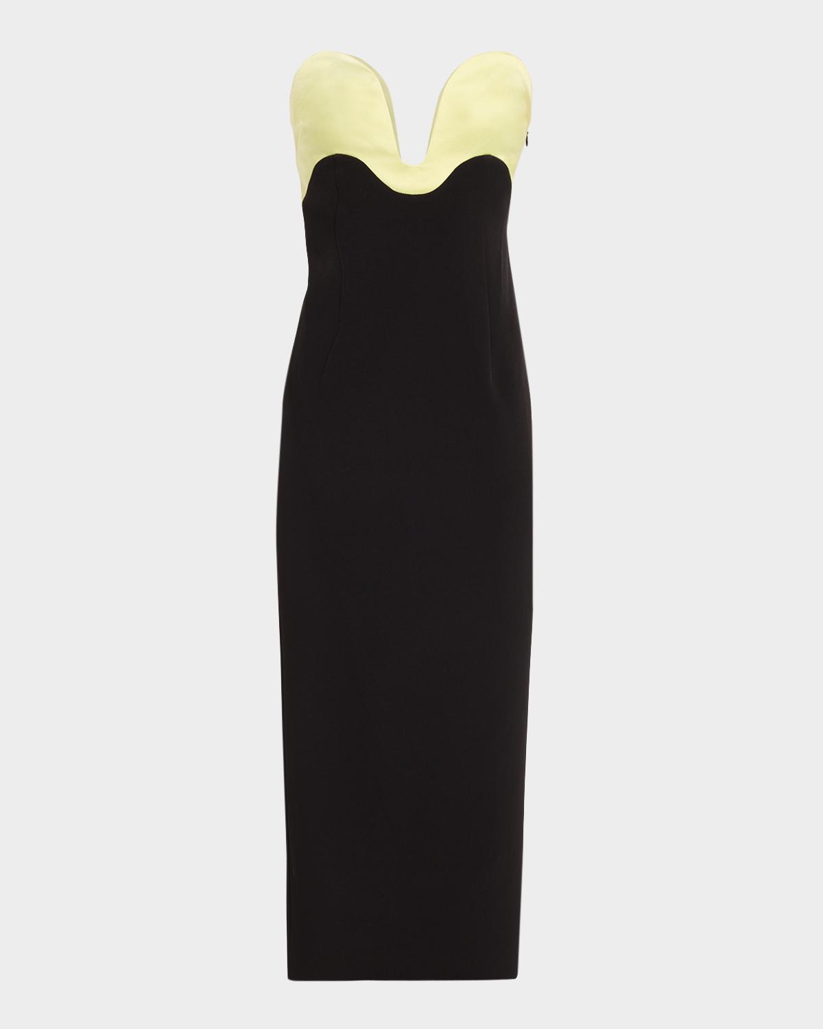 Et Ochs Bridgette Curved Strapless Midi Dress