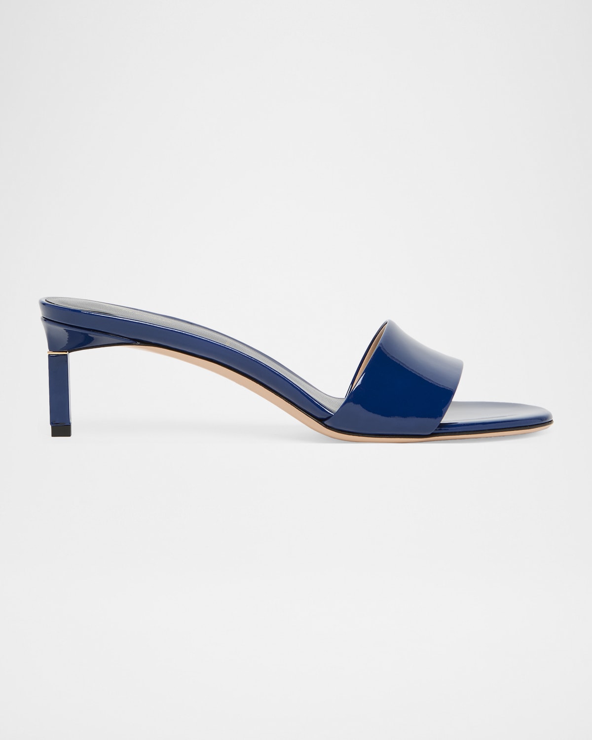 Tom Ford 55mm Leather Kitten-heel Mules In Blue