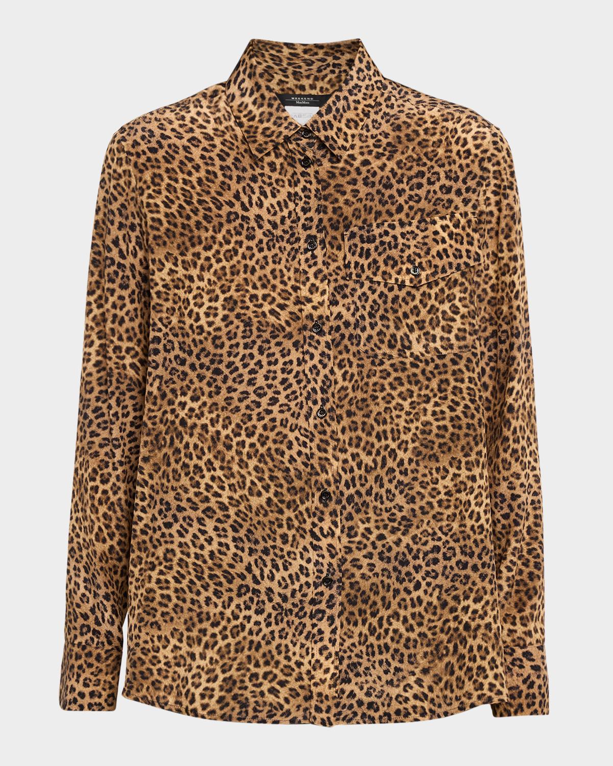 Weekend Max Mara Leopard-Print Silk Shirt