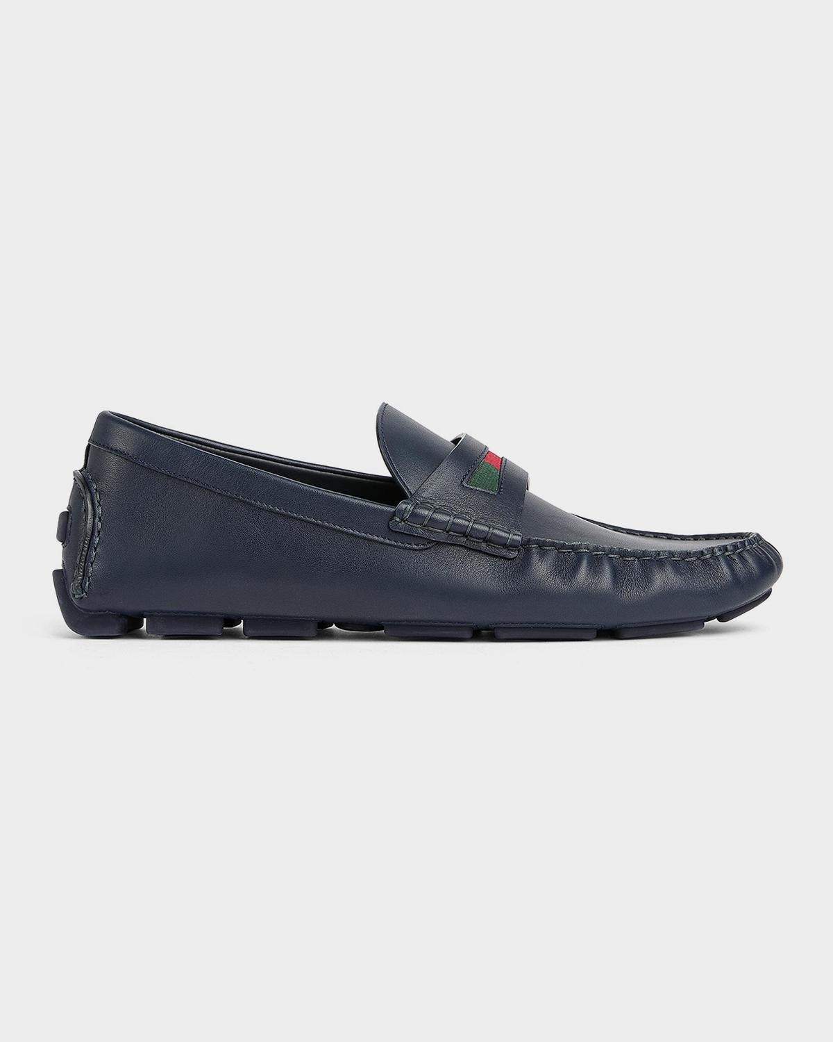 Gucci Men's Leather Moc-Toe Drivers