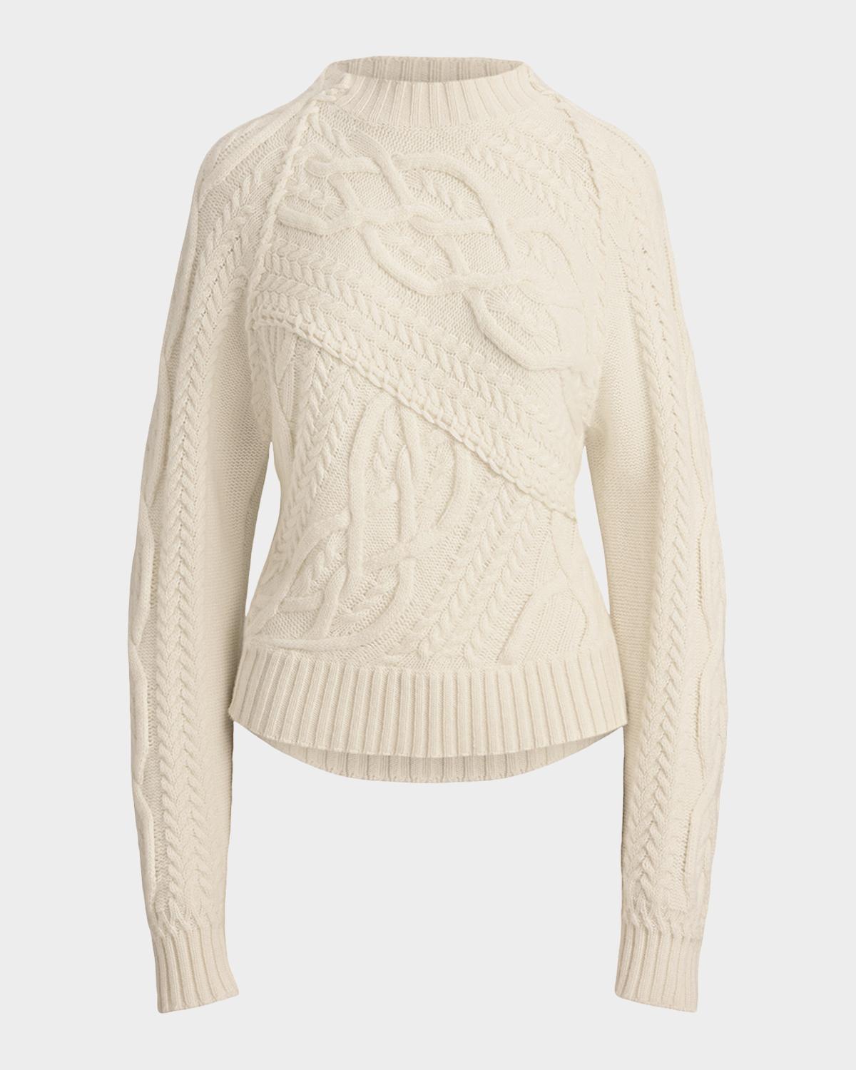Ralph Lauren Collection Cable-Knit Cashmere Crewneck Sweater