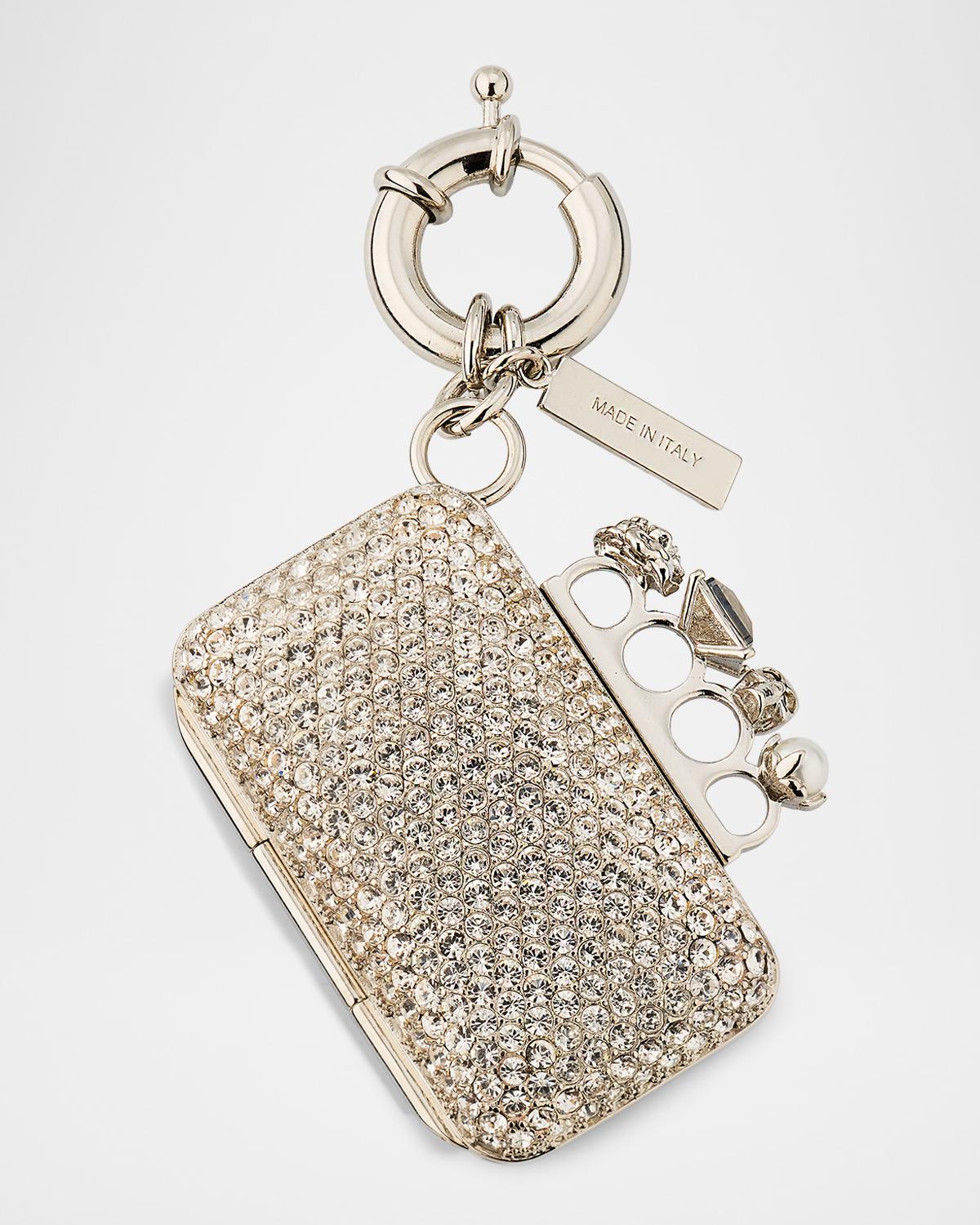 Alexander Mcqueen Crystal-Encrusted Knuckle Clutch Bag Charm