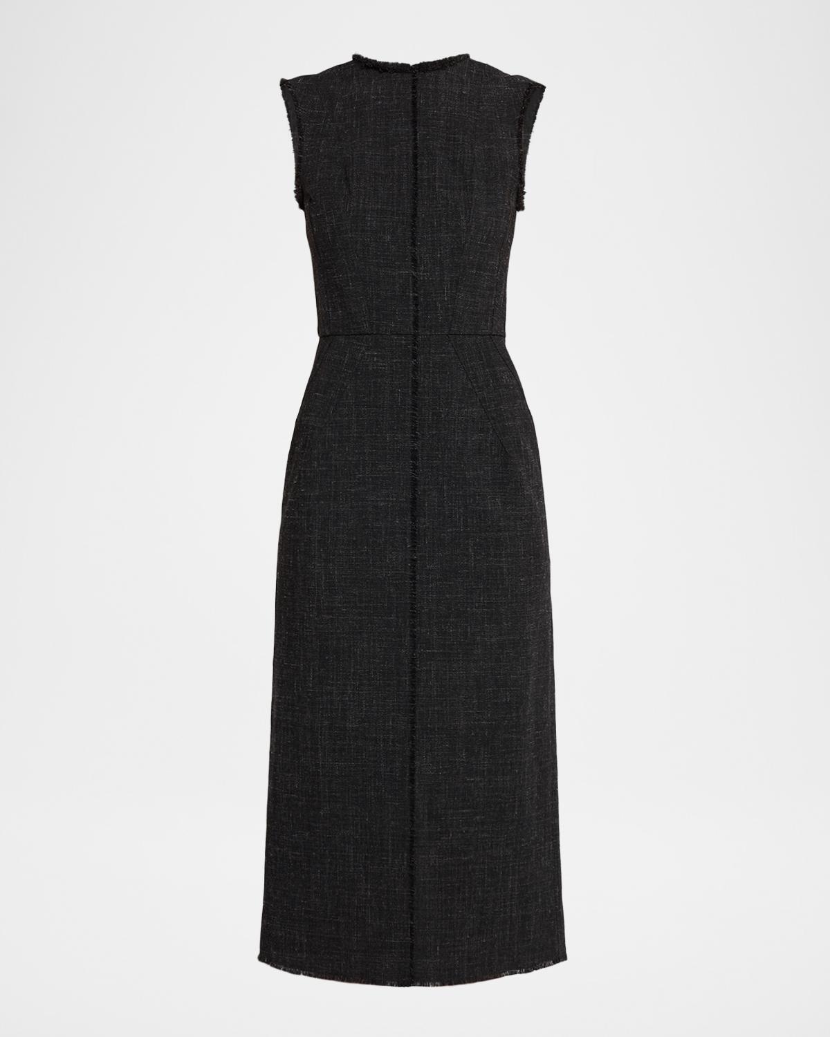 Michael Kors Collection Sleeveless Fringe-Trim Midi Dress