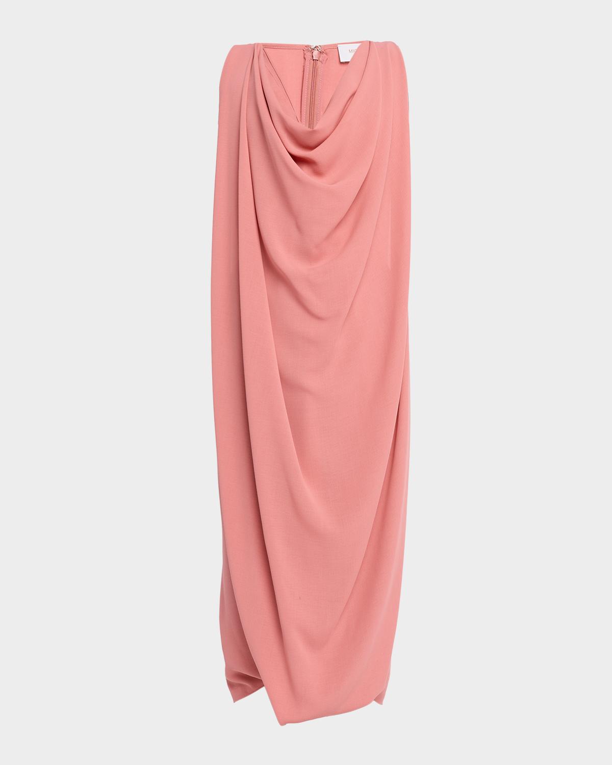 Michael Kors Collection Sleeveless Fluid Wool Cowl Midi Dress