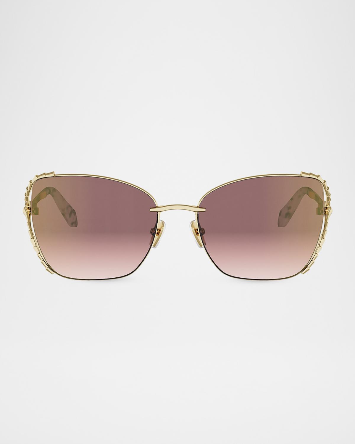 BVLGARI Serpenti Viper 56mm Butterfly Sunglasses