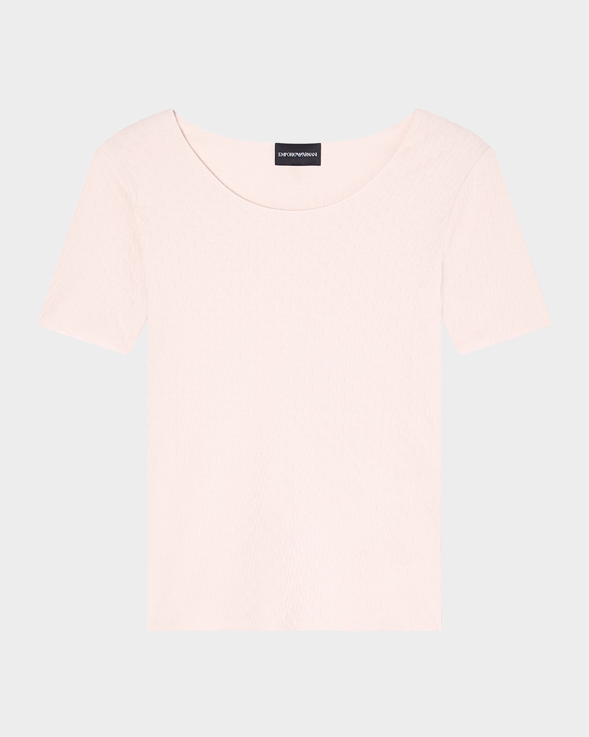 Emporio Armani Pointelle Scoop-Neck Tee