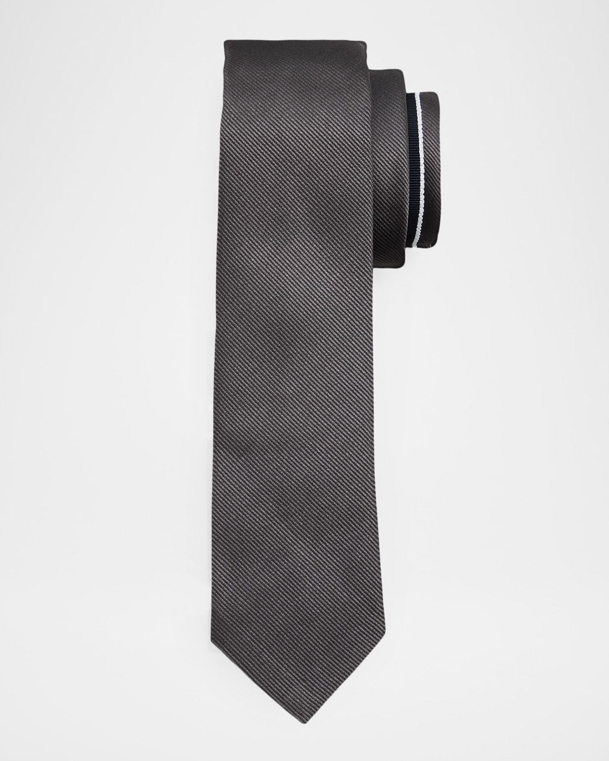 Thom Browne Men 's Signature Grosgrain-Trim Silk Tie