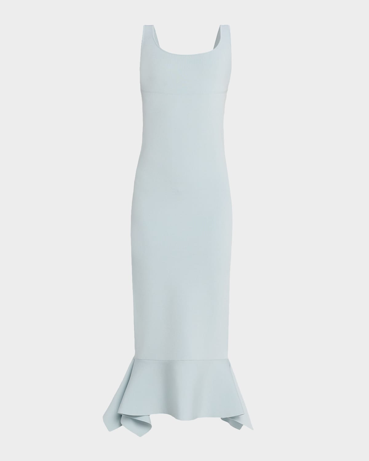 Roland Mouret Fit-and-flare Knit Midi Dress In Blue