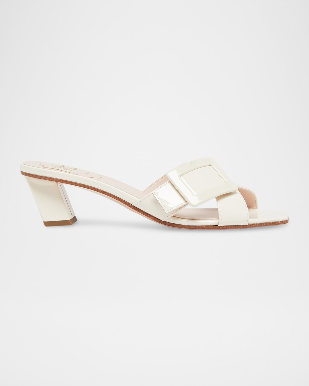 Roger Vivier Belle Vivier Cross-Strap Leather Sandals