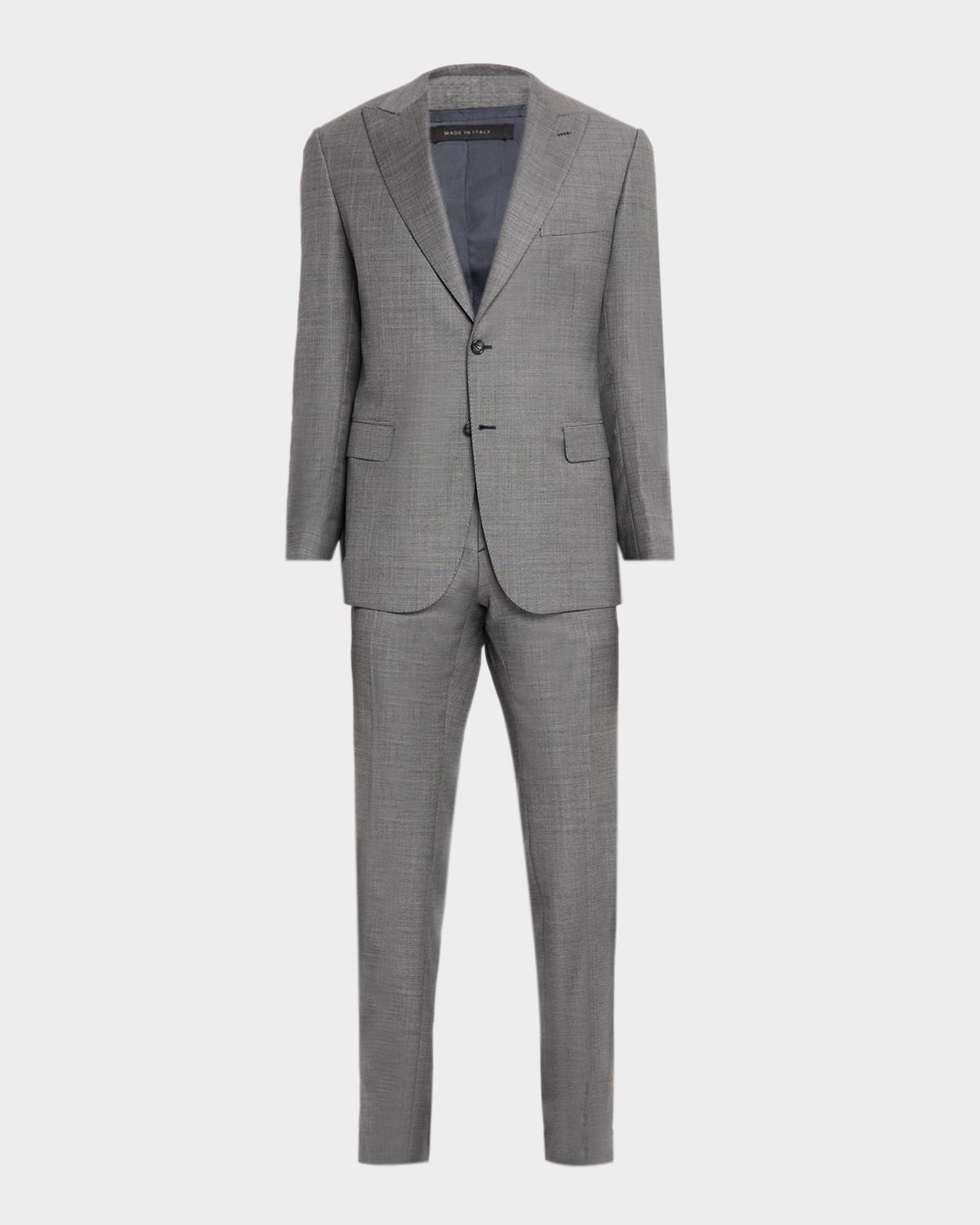 Brioni Men's Wool and Cashmere Sharkskin Two-Piece Suit