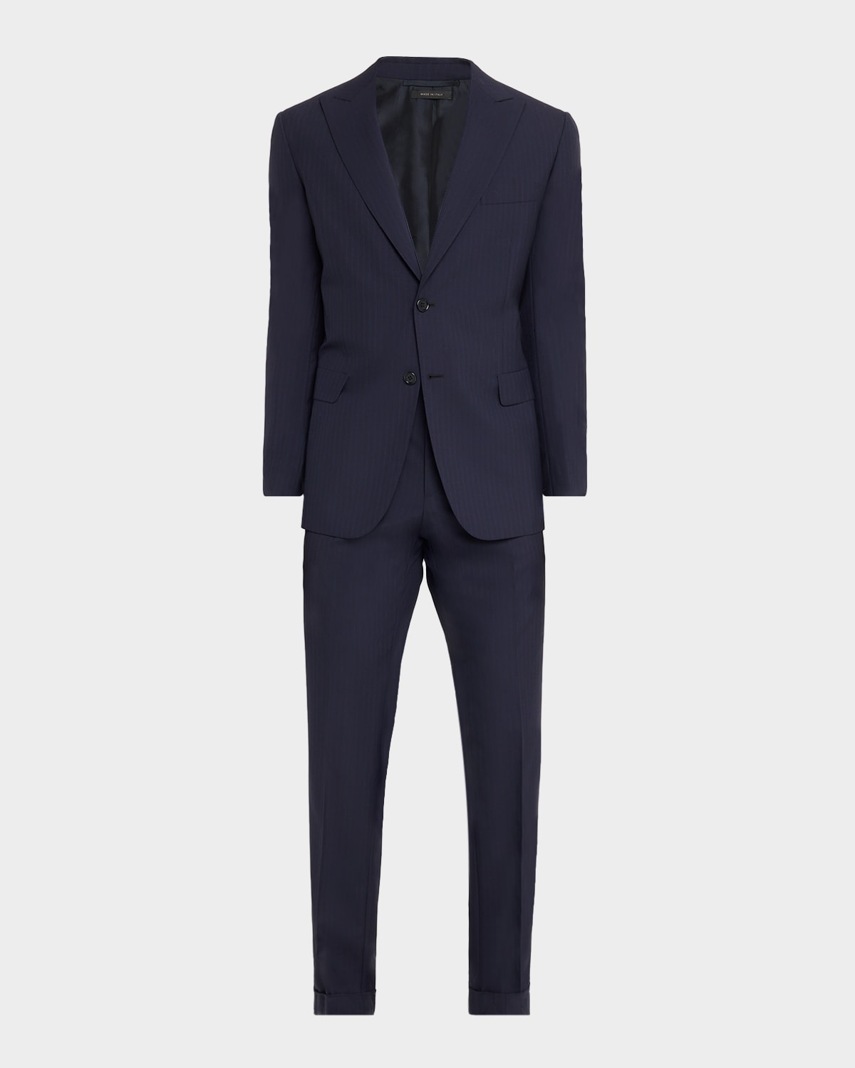 Brioni Men & Apos;s Tonal Stripe Wool Two-piece Suit In Blue