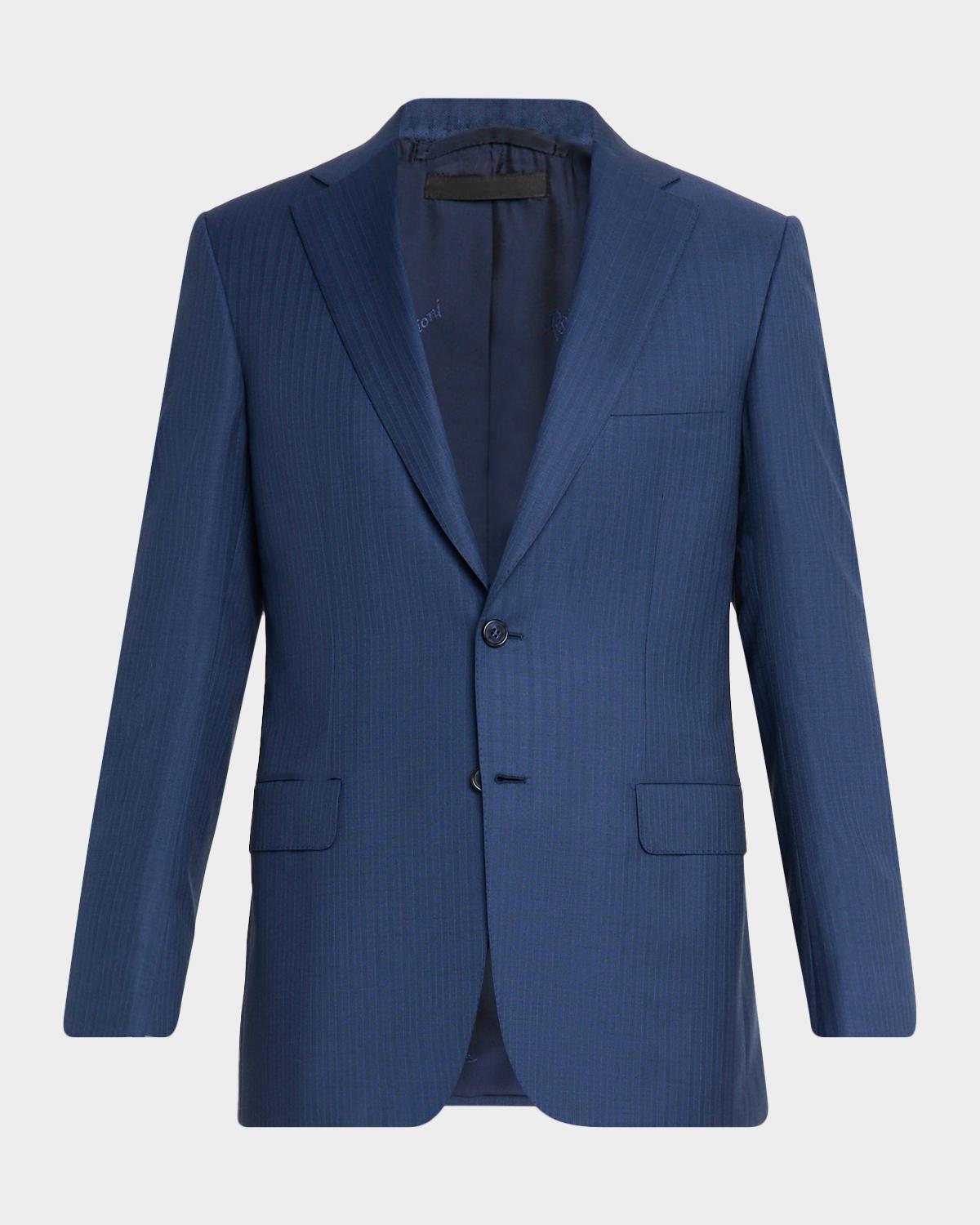 Brioni Men's Cotton Narrow Stripe Single-Breasted Sport Coat