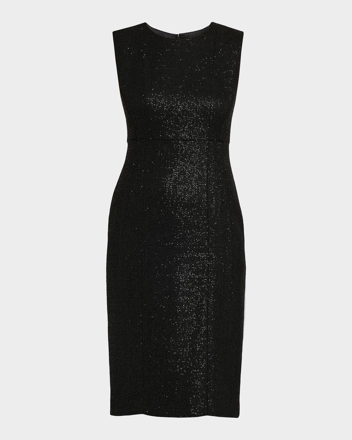 Kiton Metallic Sheath Knee-length Dress In Brown