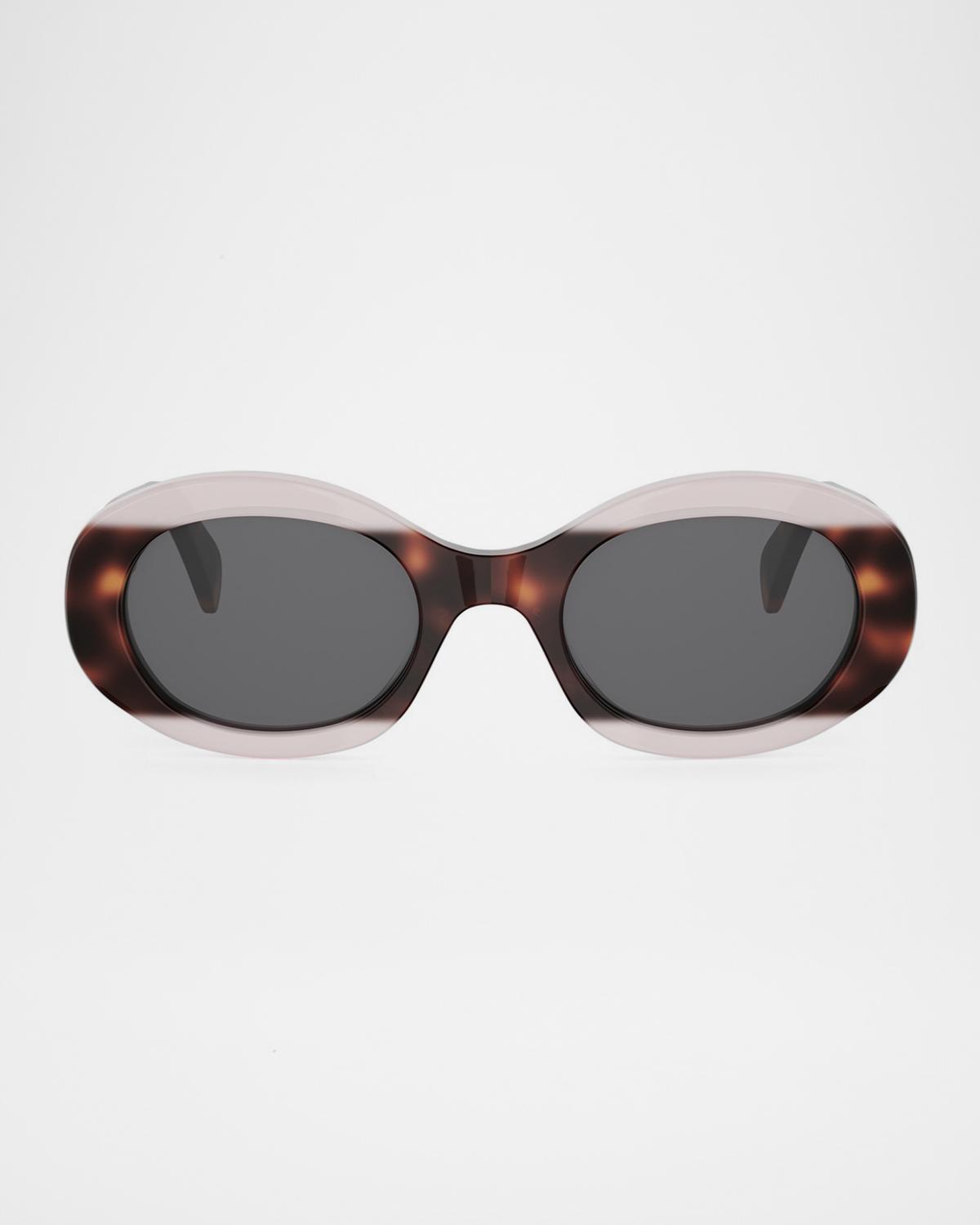 CELINE Triomphe 01 Oval Acetate Sunglasses