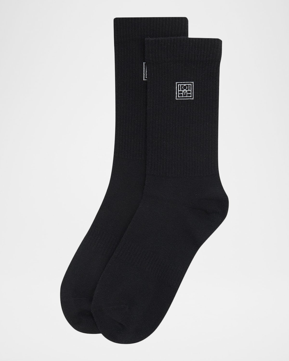 Totême 2-pack Rib-knit Socks In Black