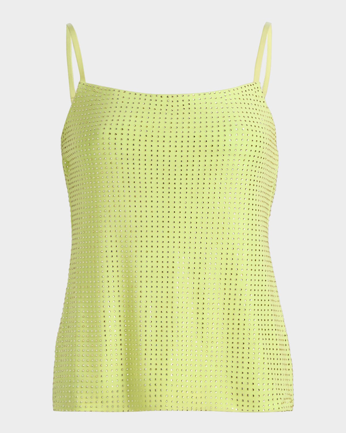 Crystal Hotfix Mesh Backless Tank Top