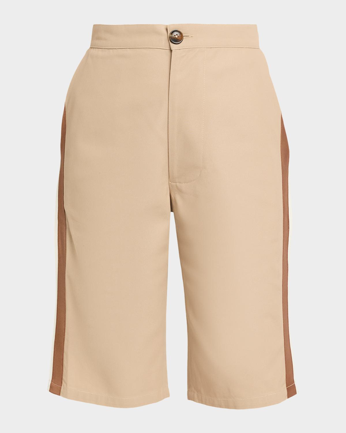 ZANKOV Lilou Side-Stripe Pedal Pusher Shorts