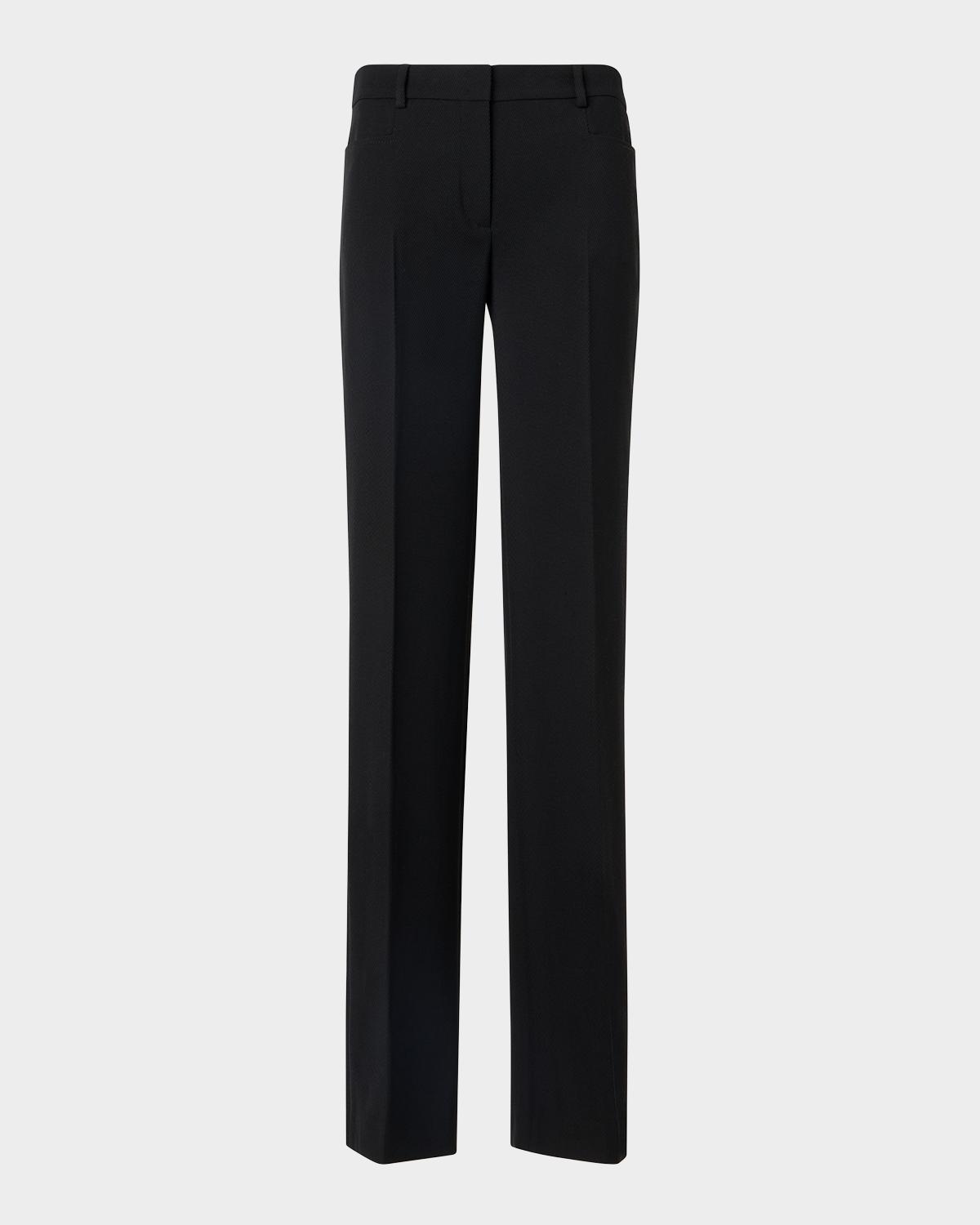 Akris punto Mikka Wool Tricotine Straight-Leg Pants