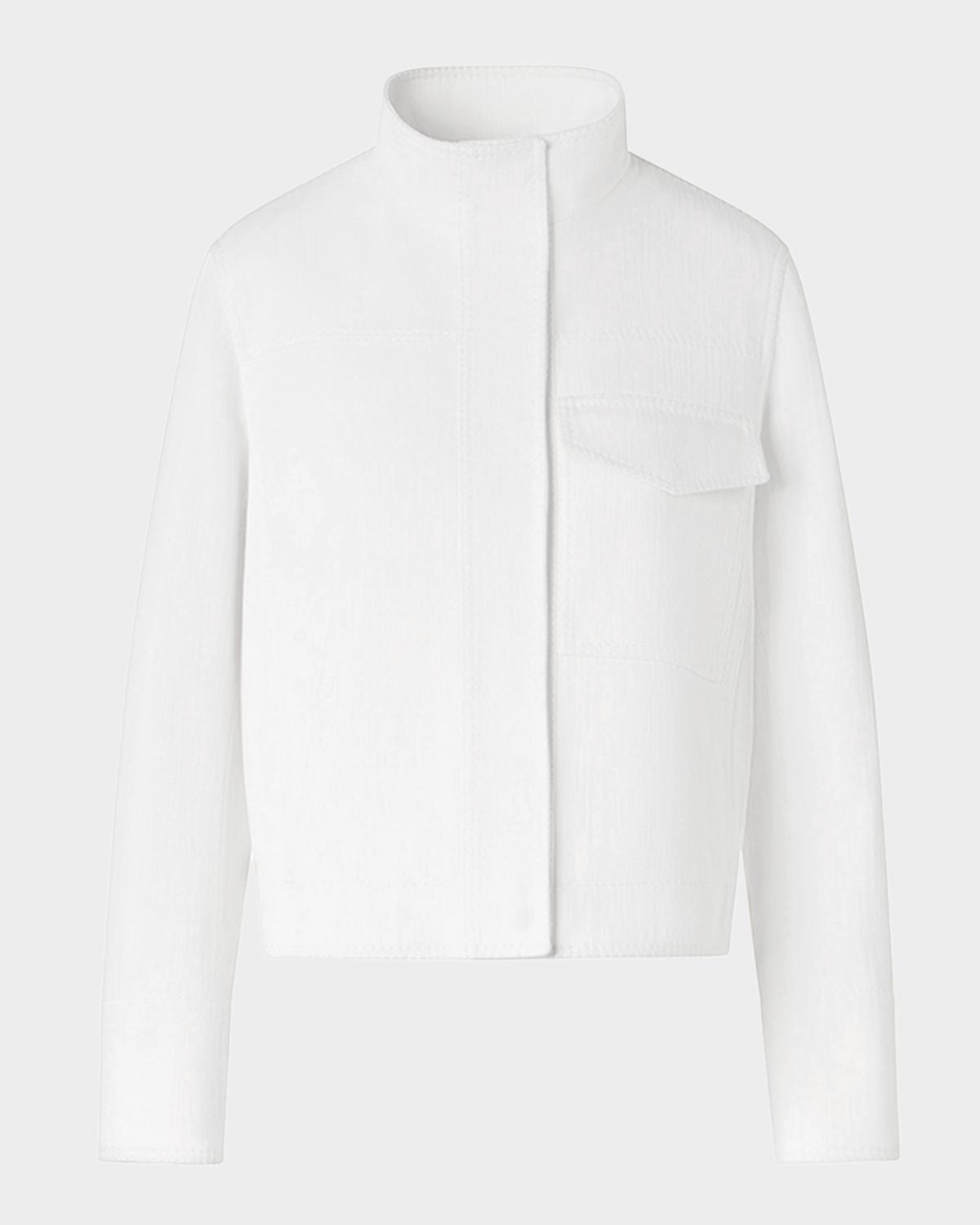 Akris punto Stand-Collar Stretch Denim Jacket