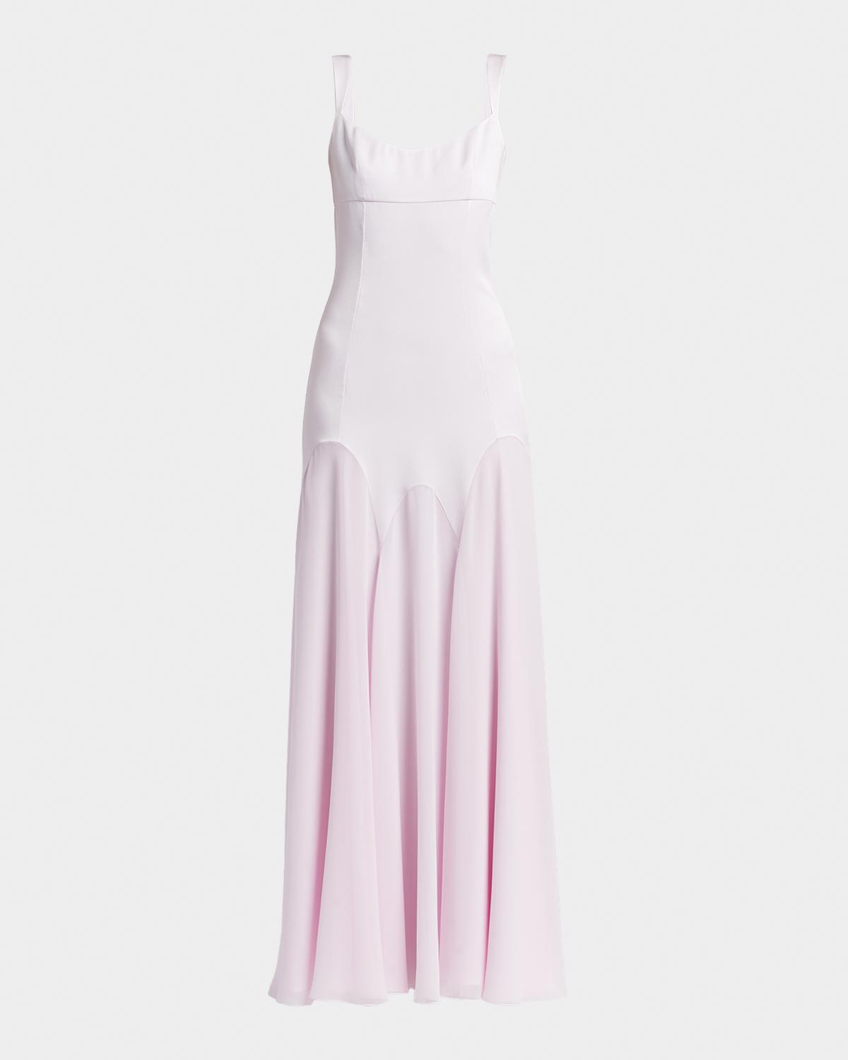 McQueen Sleeveless Satin Evening Dress