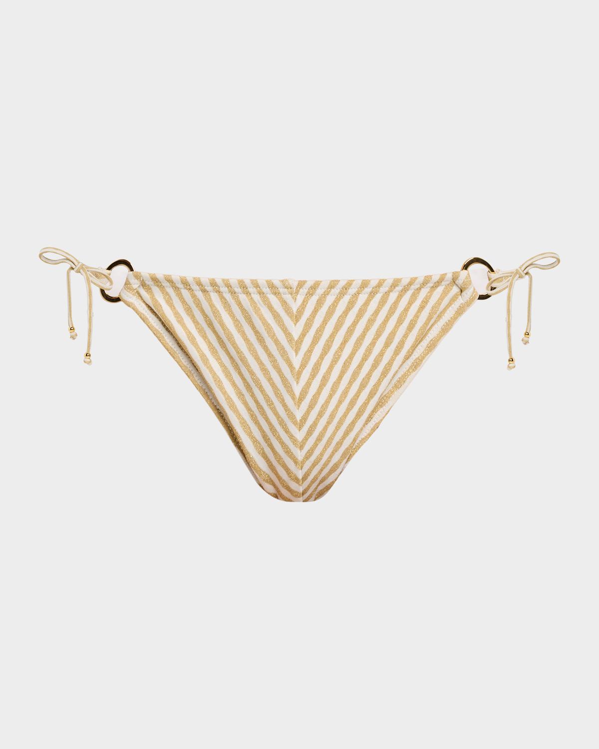 Shoshanna Mitered Striped Triangle Bikini Top
