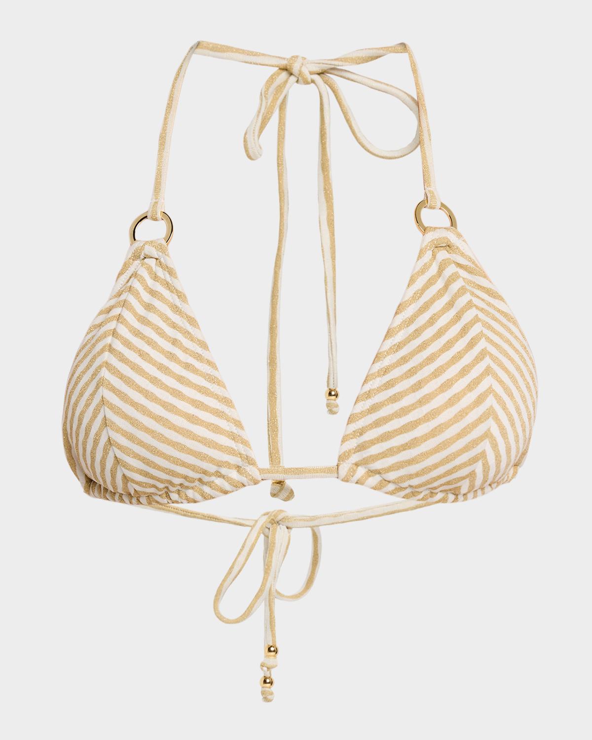 Shoshanna Mitered Striped Bikini Bottoms