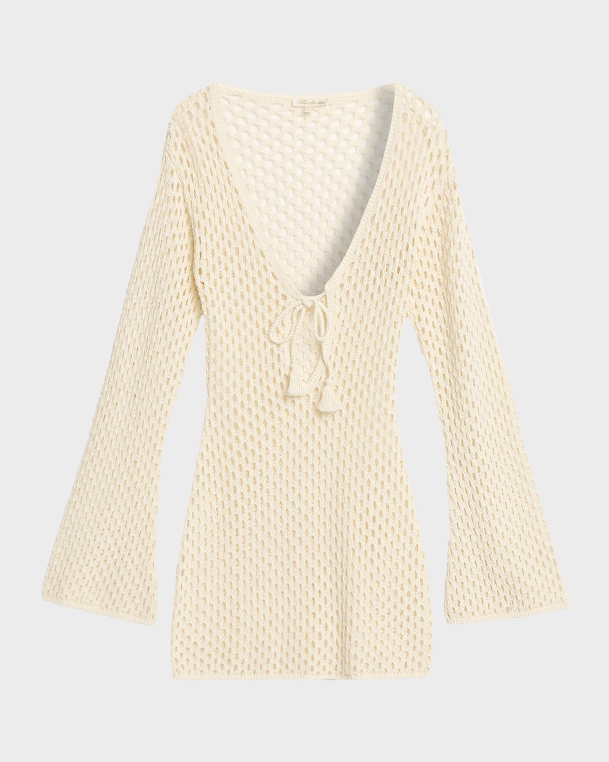 Shoshanna Guerite Open-Knit Mini Dress