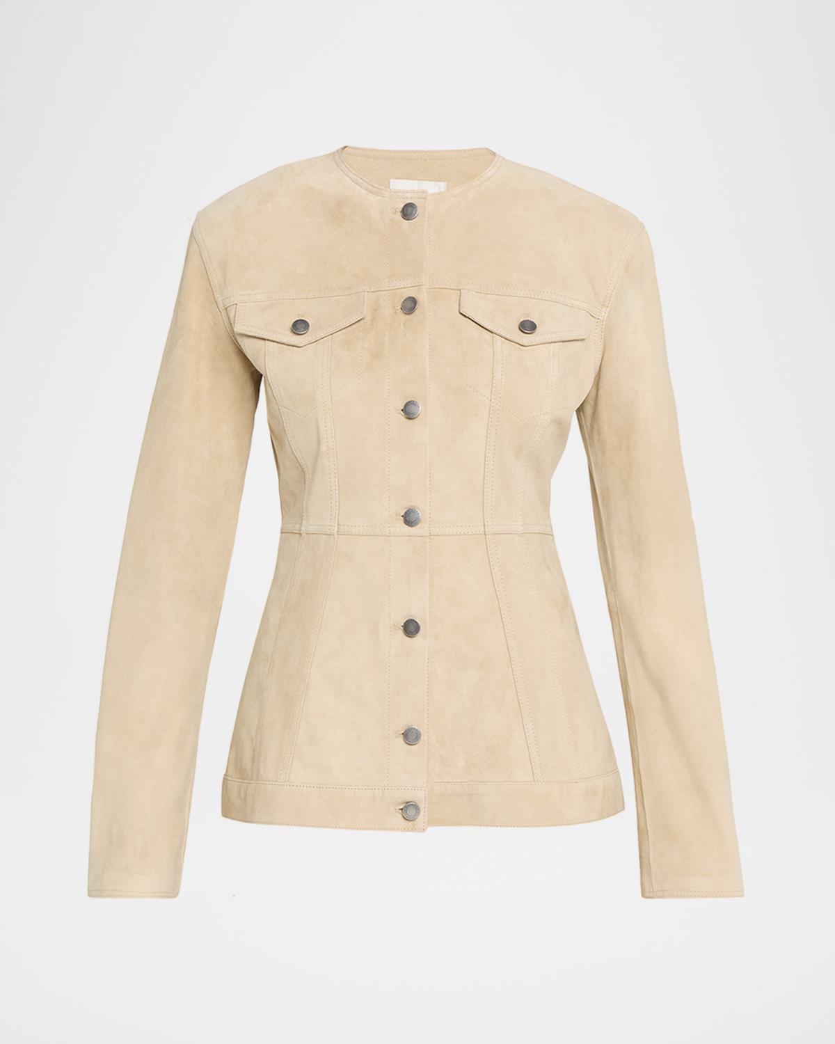 HAIKURE Temple Paneled Suede Jacket