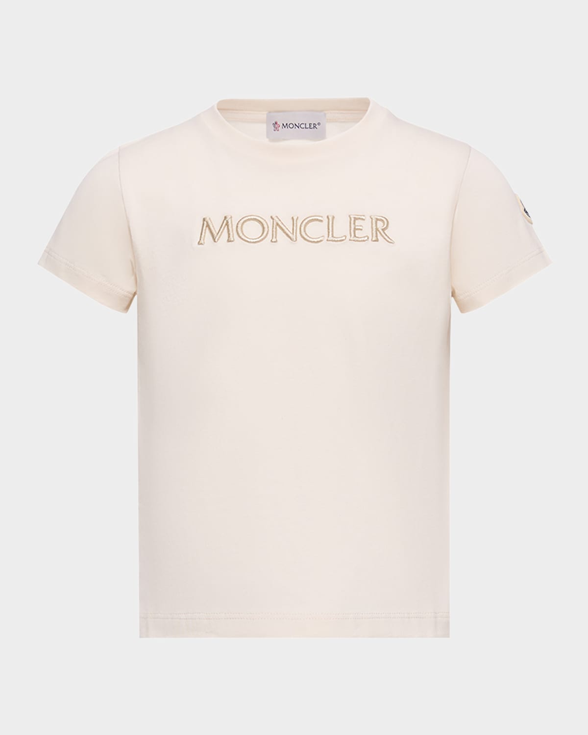 Moncler Girl 's Logo Embroidered Short-Sleeve T-Shirt