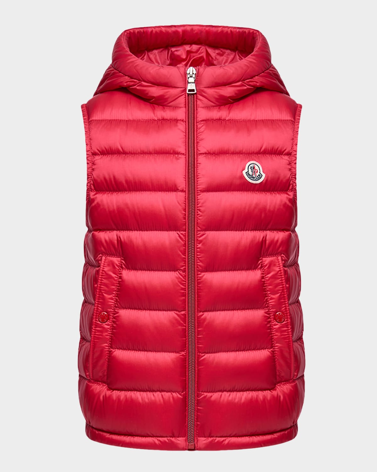 Moncler Boy 's Uzzay Hooded Down Vest, Size 12-14