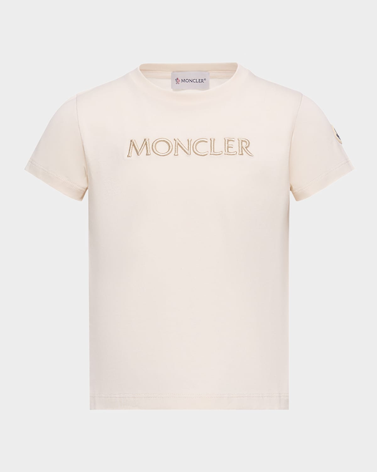 Moncler Girl 's Logo Embroidered Short-Sleeve T-Shirt, Size 4-