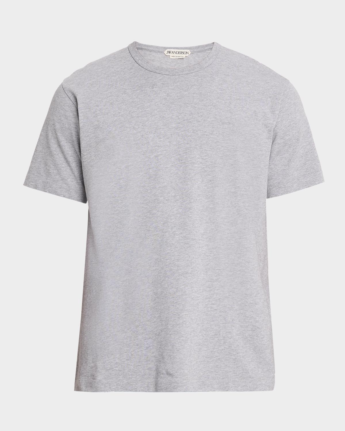 JW Anderson Men's Embroidered-Anchor Cotton Crewneck T-Shirt