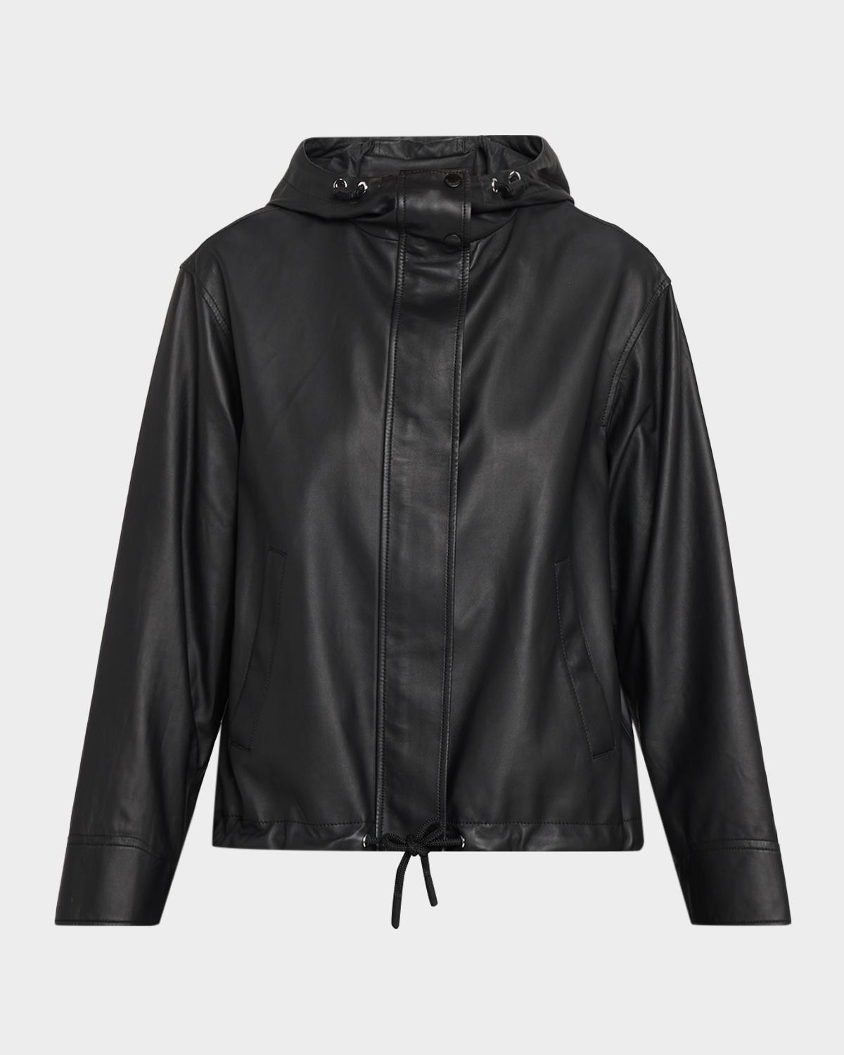 Yves Salomon Lambskin Leather Technical Jacket